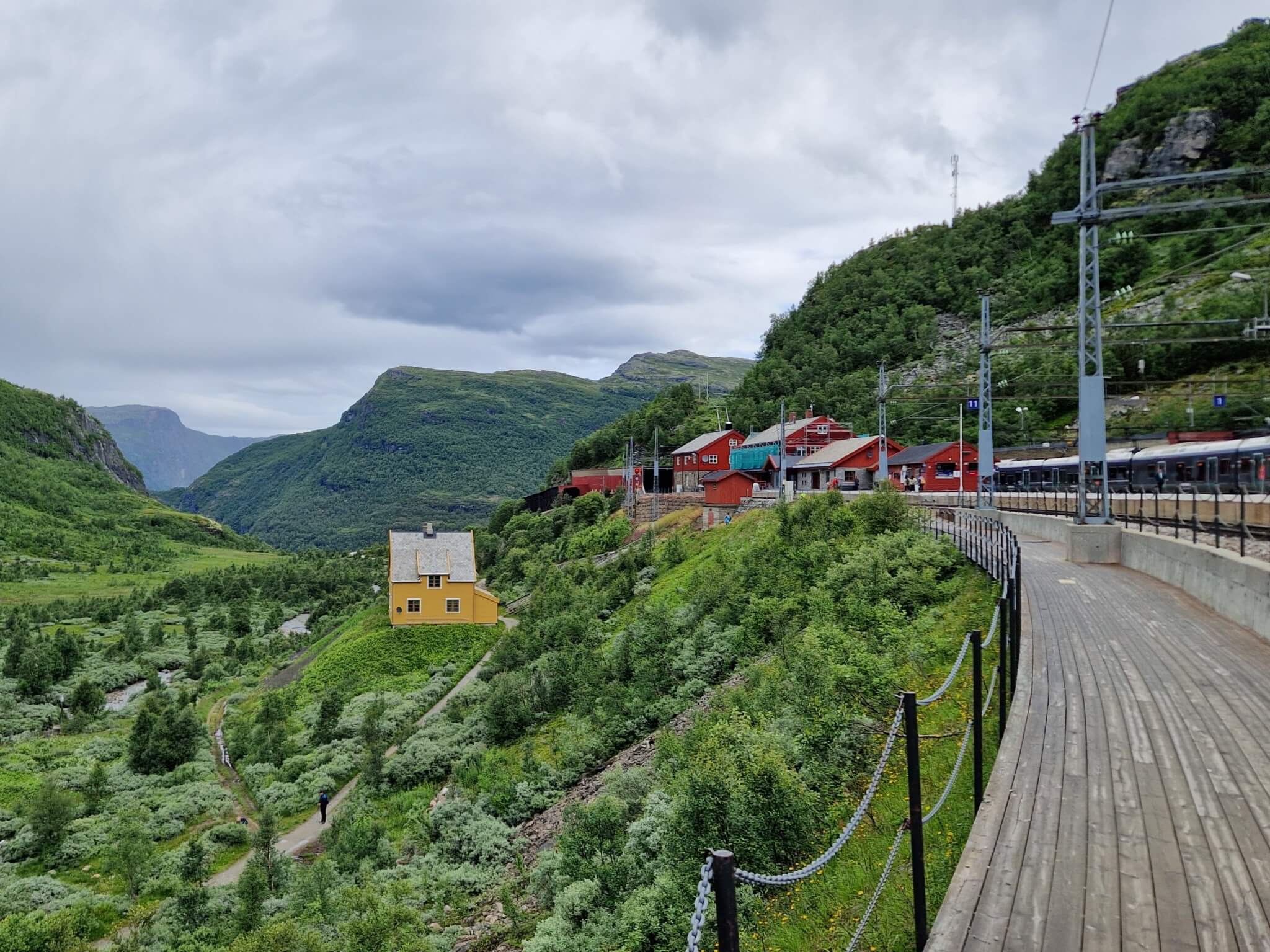 Myrdal Station hvor Flåmsbanen møder Bergensbanen