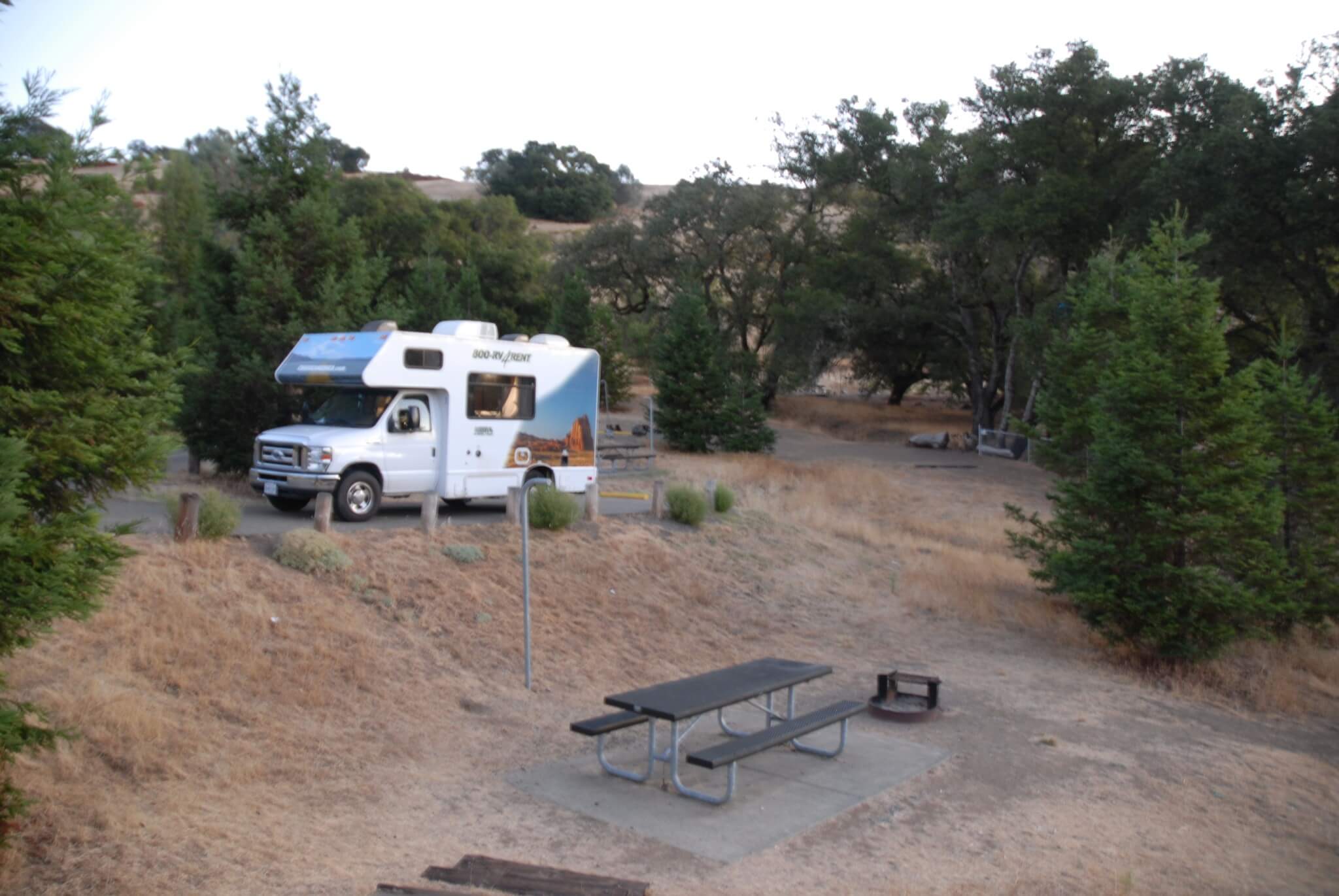 Vores plads på Liberty Glen Campground.